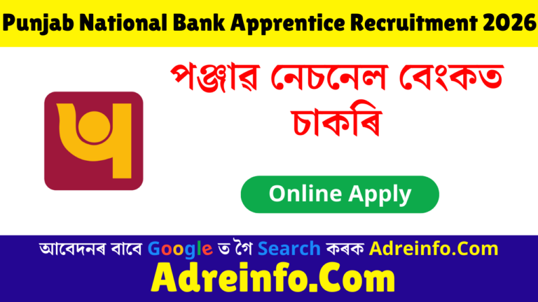 Punjab National Bank Apprentice Recruitment 2026