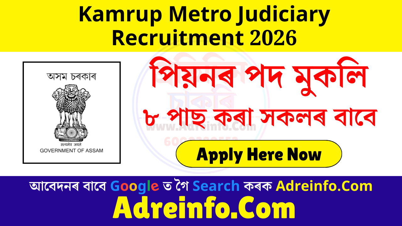 Kamrup Metro Judiciary Recruitment 2026
