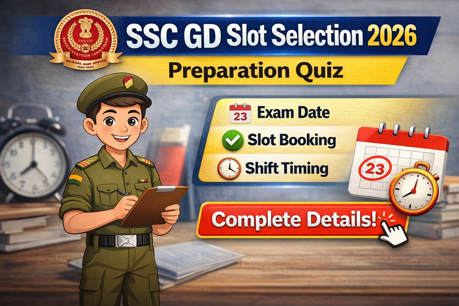 SSC GD Slot Selection 2026