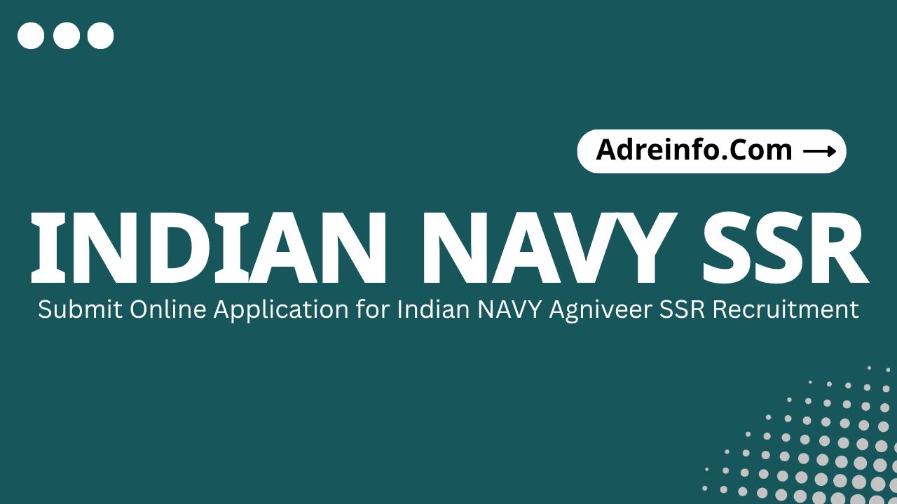 Indian Navy SSR Recruitment 2026