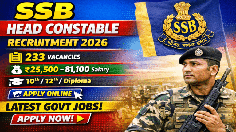SSB Head Constable Recruitment 2026
